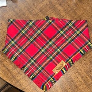 Red Plaid Dog Bandana